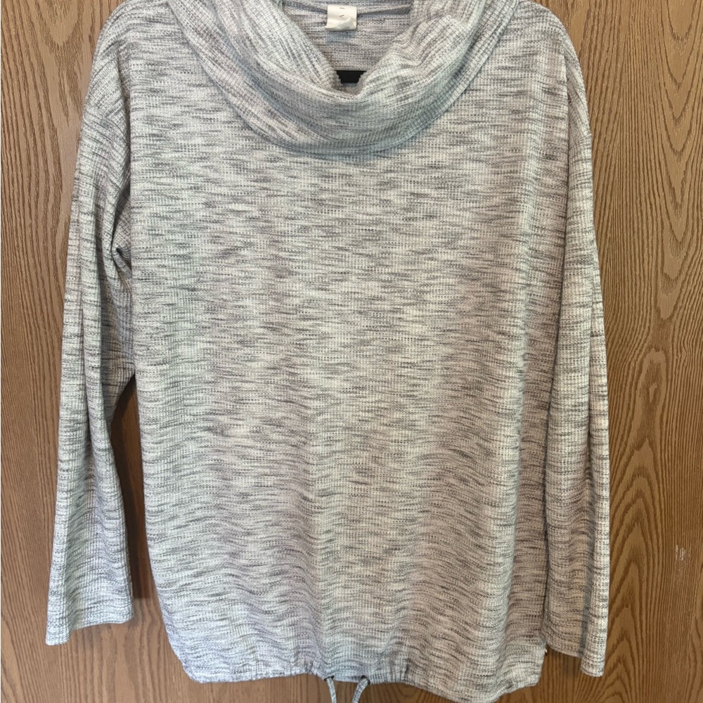Women's Gray Cowl Neck Sweater